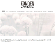 Tablet Screenshot of fonden-vaerket.dk